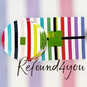 Kate Spade - ‘Stripe - dining bundle’ Placemats & Plates. NWT. Firm!